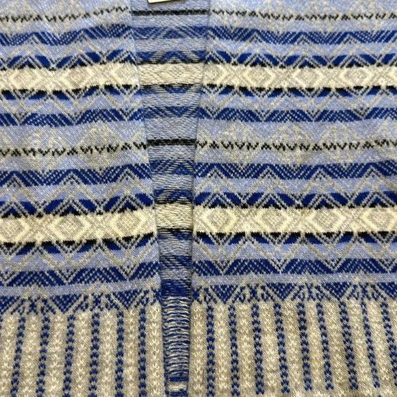 NWT TALBOTS WOMEN CARDIGAN SWEATER TOP BLUE SILVER WHITE SMALL LONG SLEEVE - Picture 6 of 8